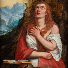 Titian workshop (Venice school) - 17th century figure painting - Mary Magdalene