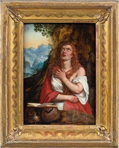 Antique Titian workshop (Venice school) - 17th century figure painting - Mary Magdalene