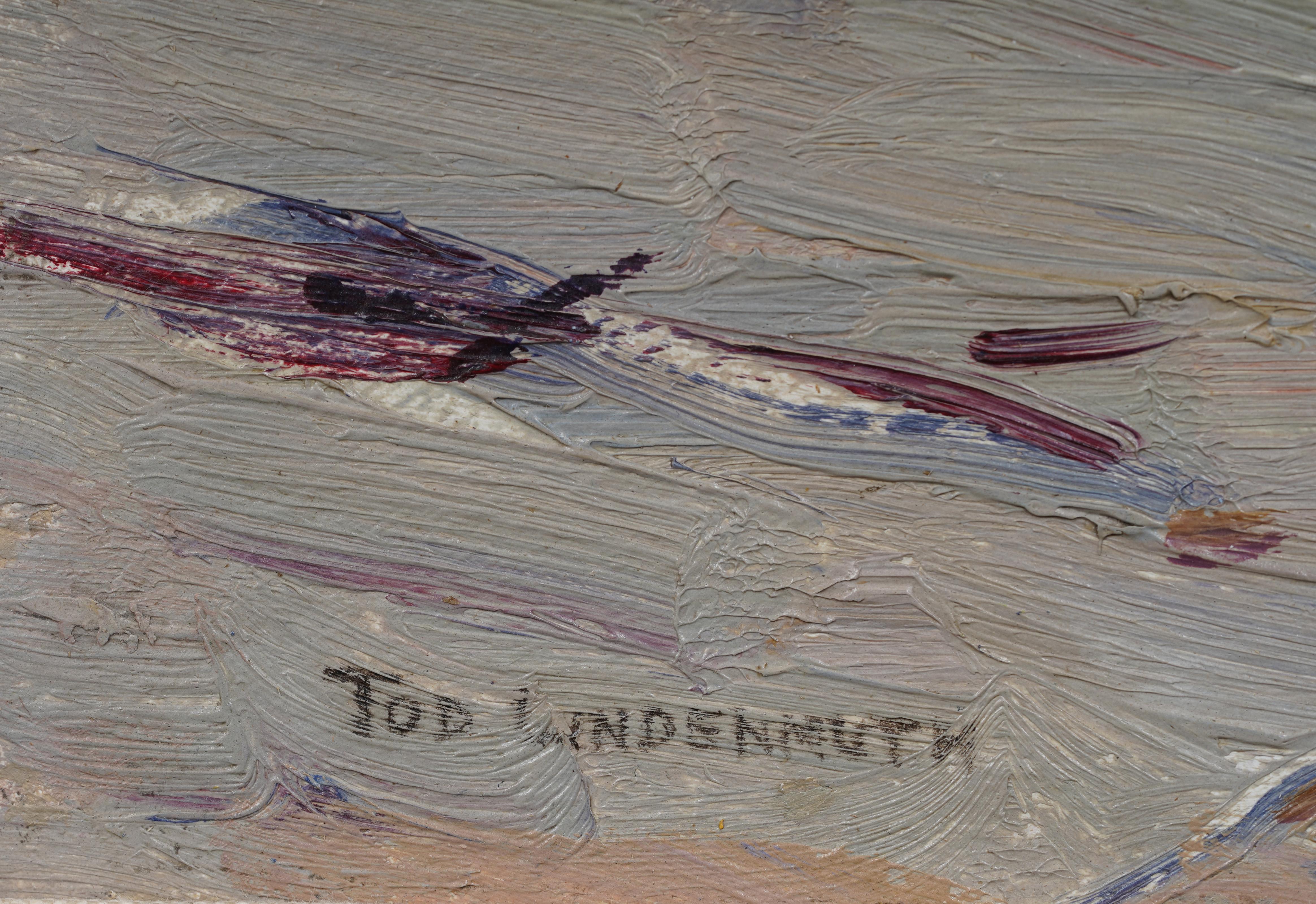Tod Lindenmuth (1885-1976) Antique American Impressionist Seascape Oil Painting For Sale 4