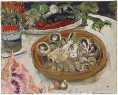 Tom Coates (1941-2023) - Contemporary Oil, Still Life with Mushrooms