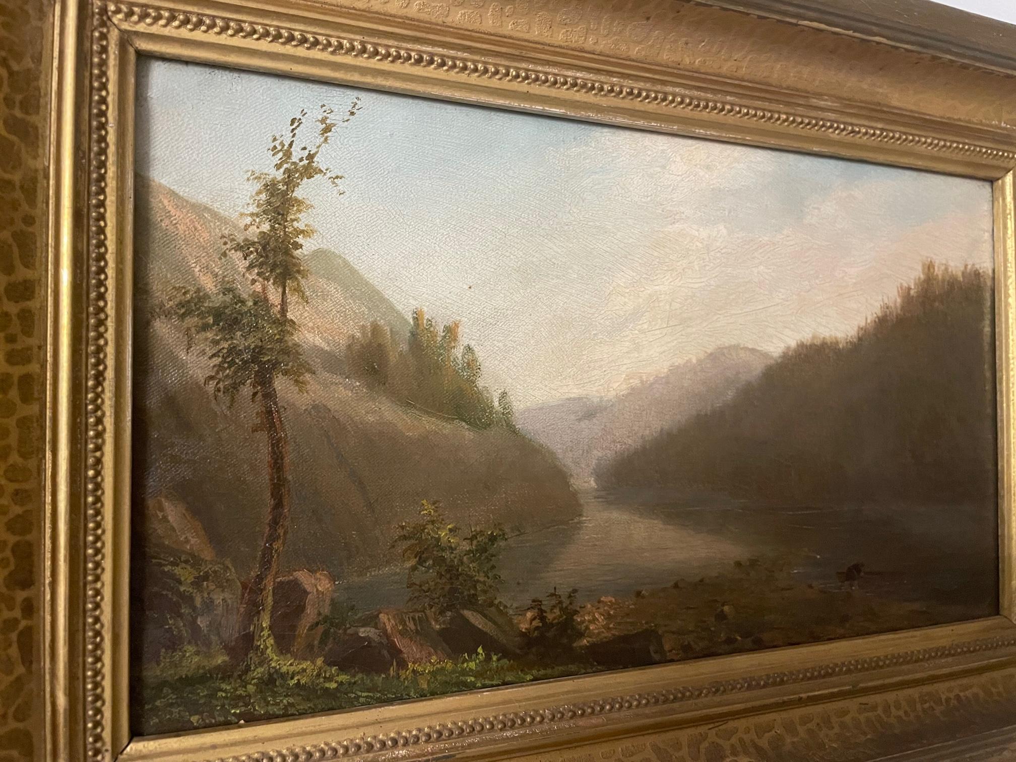 Tonalist Hills and River - Painting by Unknown