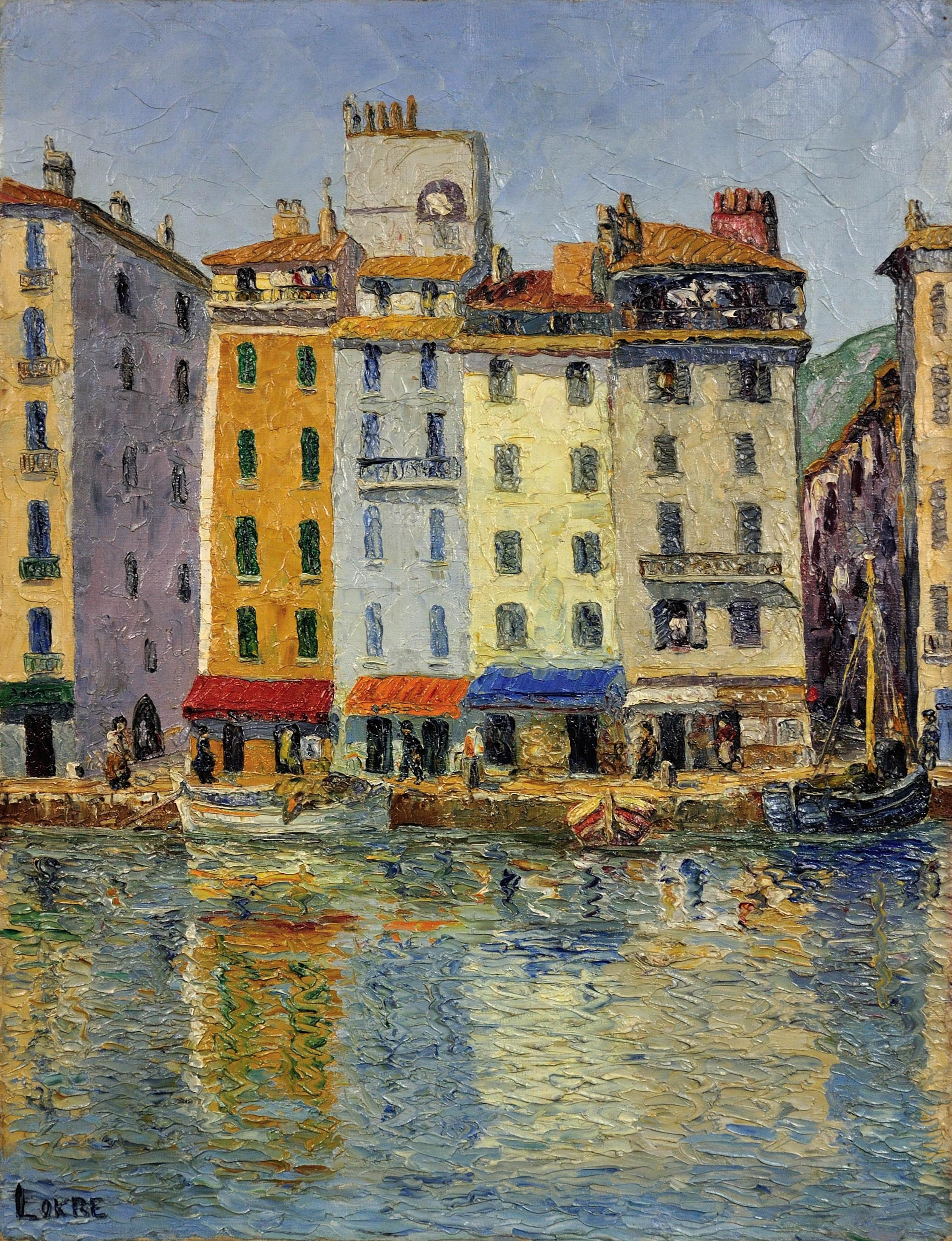 Toulon, Le Port, La Vieille Darse, Mai 1939. France. 4 Months Before WWII. Lokre - Painting by Unknown