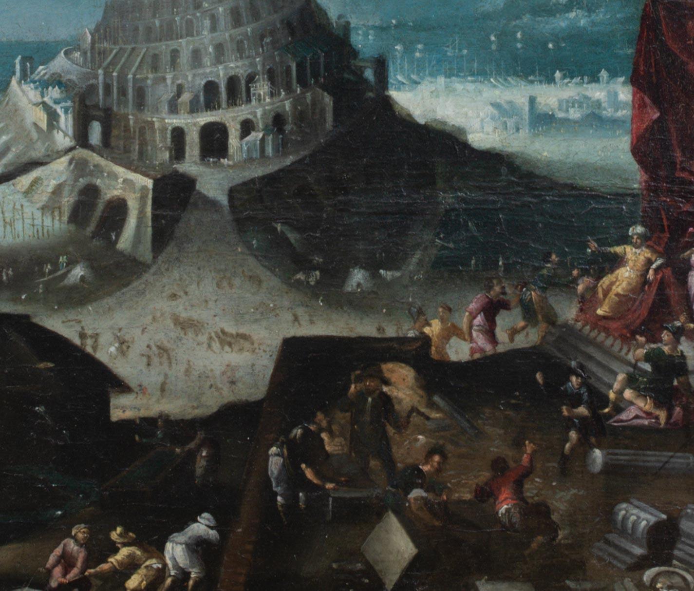 Torre di Babele, XVI secolo   cerchio di Pieter BRUEGHEL (1564-1637) 3