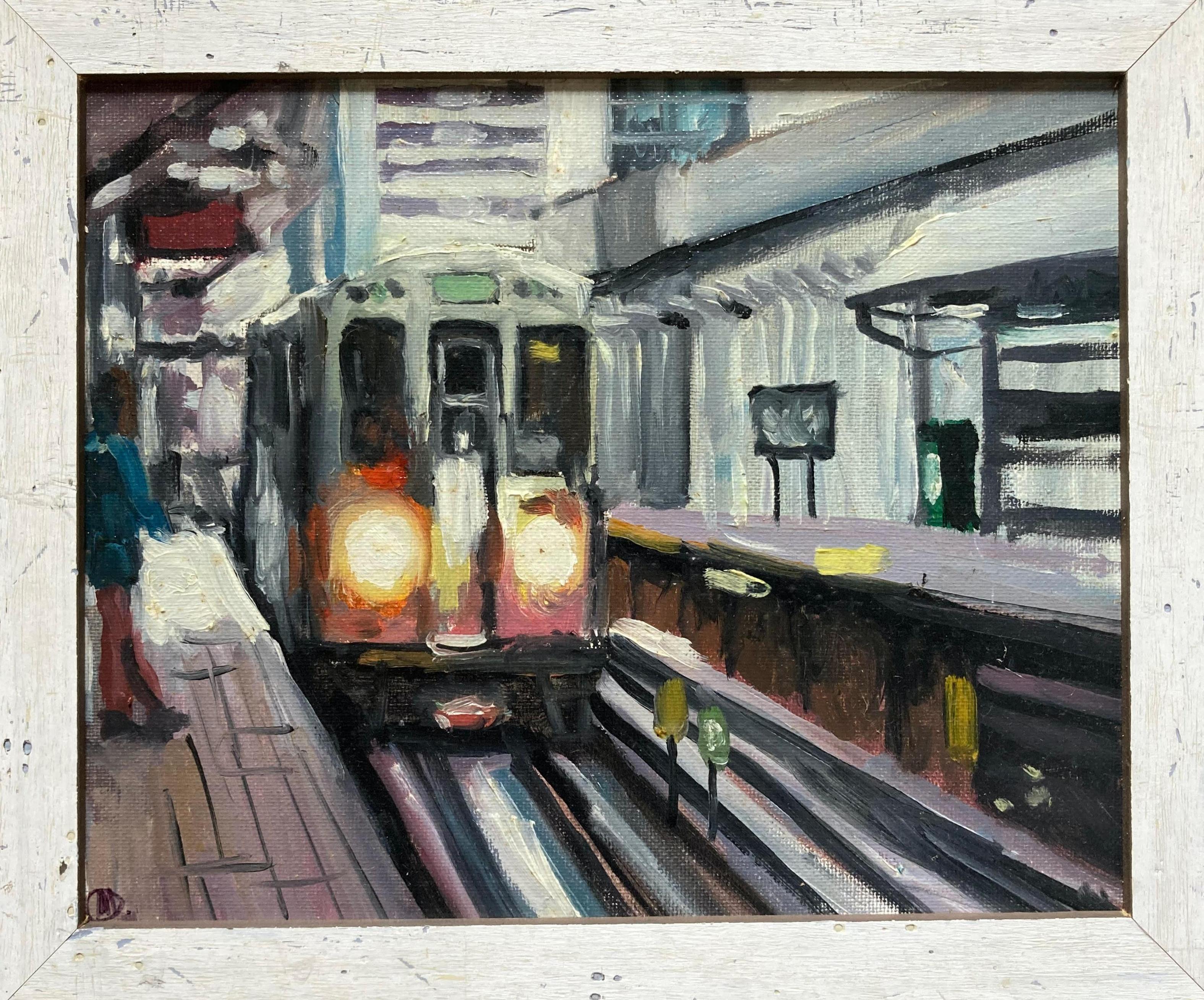 Unknown Landscape Painting - Arrival (Urban Landscape Oil Painting)