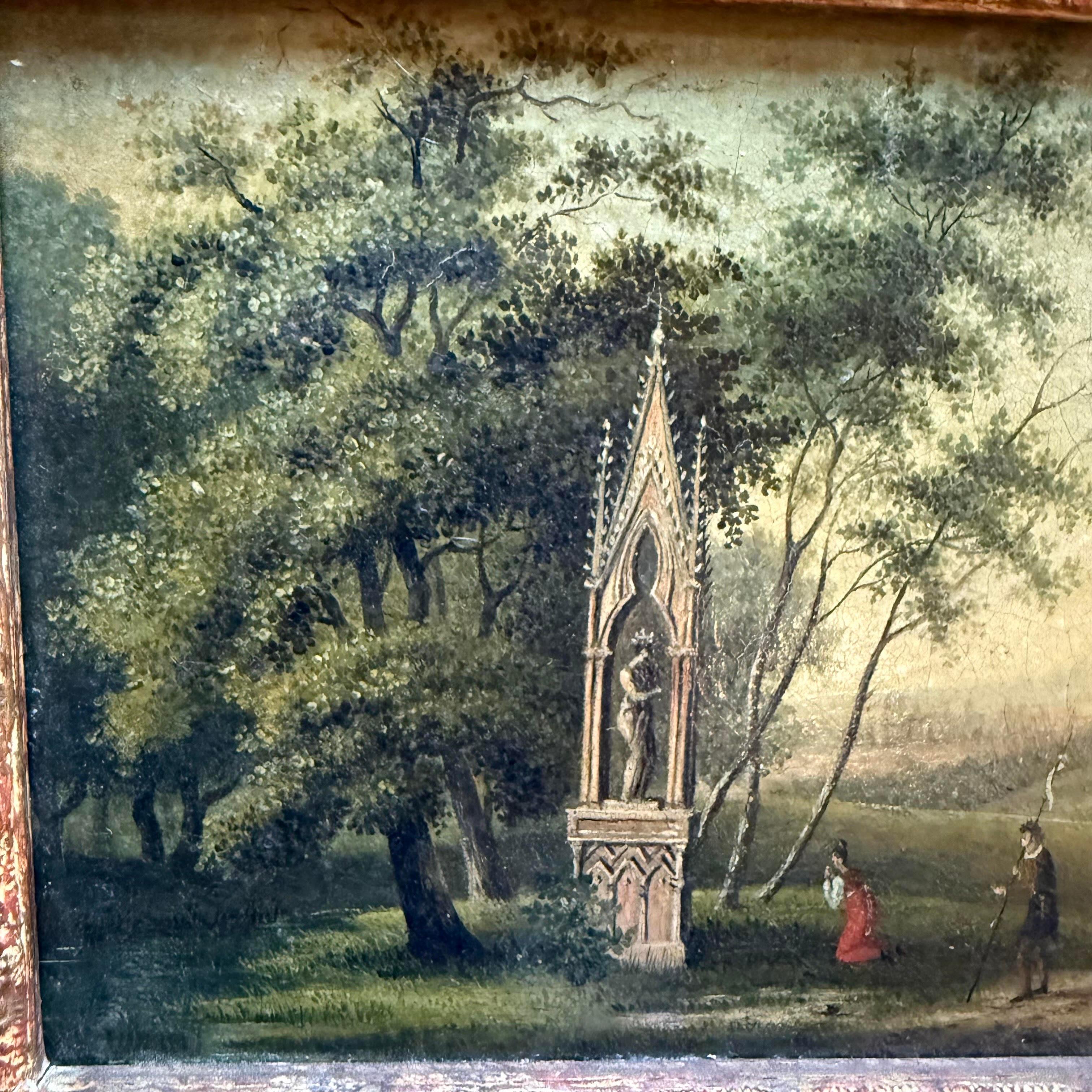 Travellers at the Roadside Shrine For Sale 3