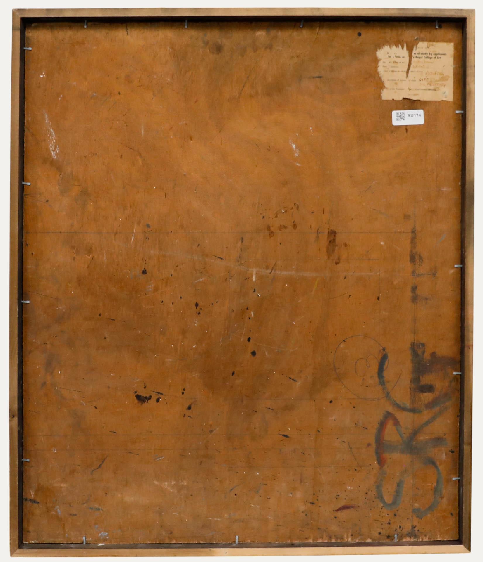 Trevor Jeavons - 20. Jahrhundert Öl, Sitzender Akt (Schwarz), Nude Painting, von Unknown