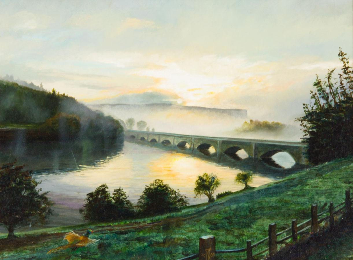 Trevor Neal (b.1947) - Fine 2003 Oil, Early Morning Mist, Ladybower - Painting by Unknown