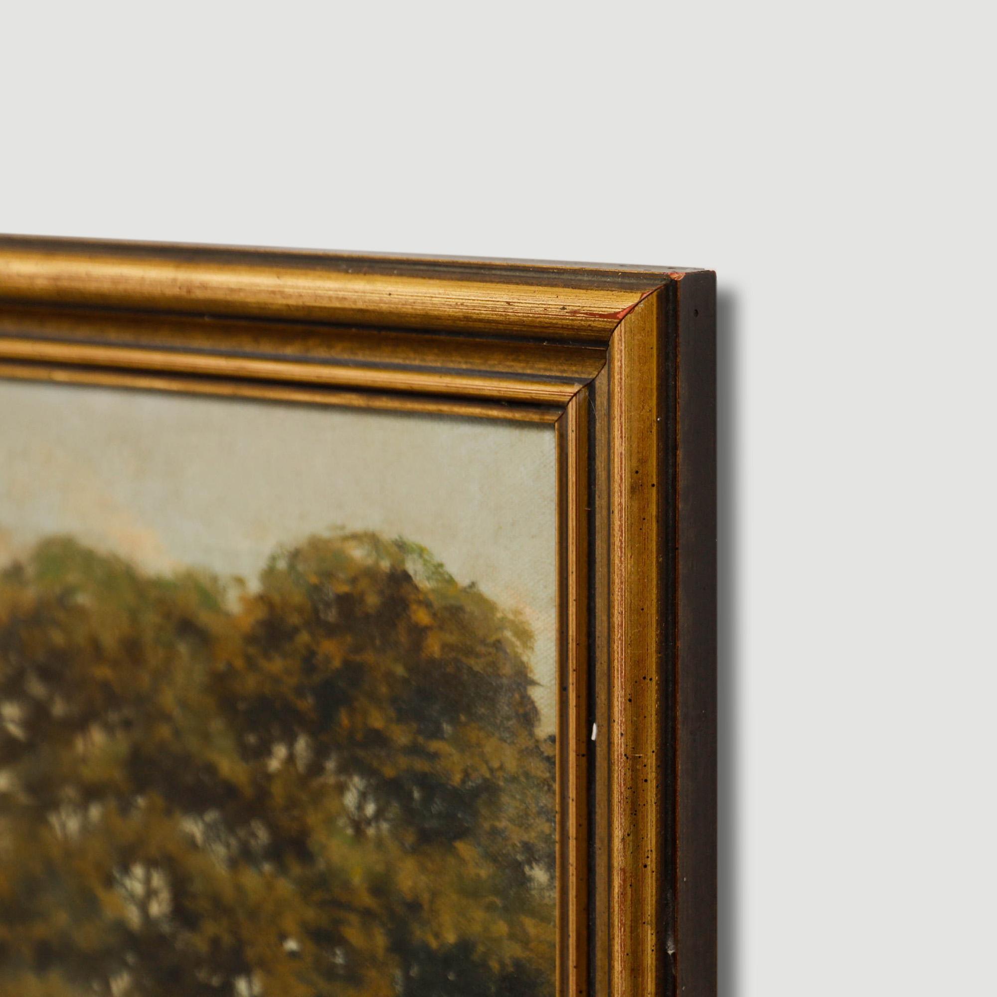 Trevor Parkin - Framed 20th Century Oil, Harvest Time 1