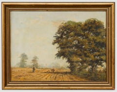 Trevor Parkin - Framed 20th Century Oil, Harvest Time