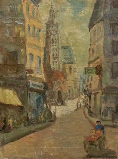 Trevor Williams - 1953 Oil, Church of Saint-Étienne-du-Mont