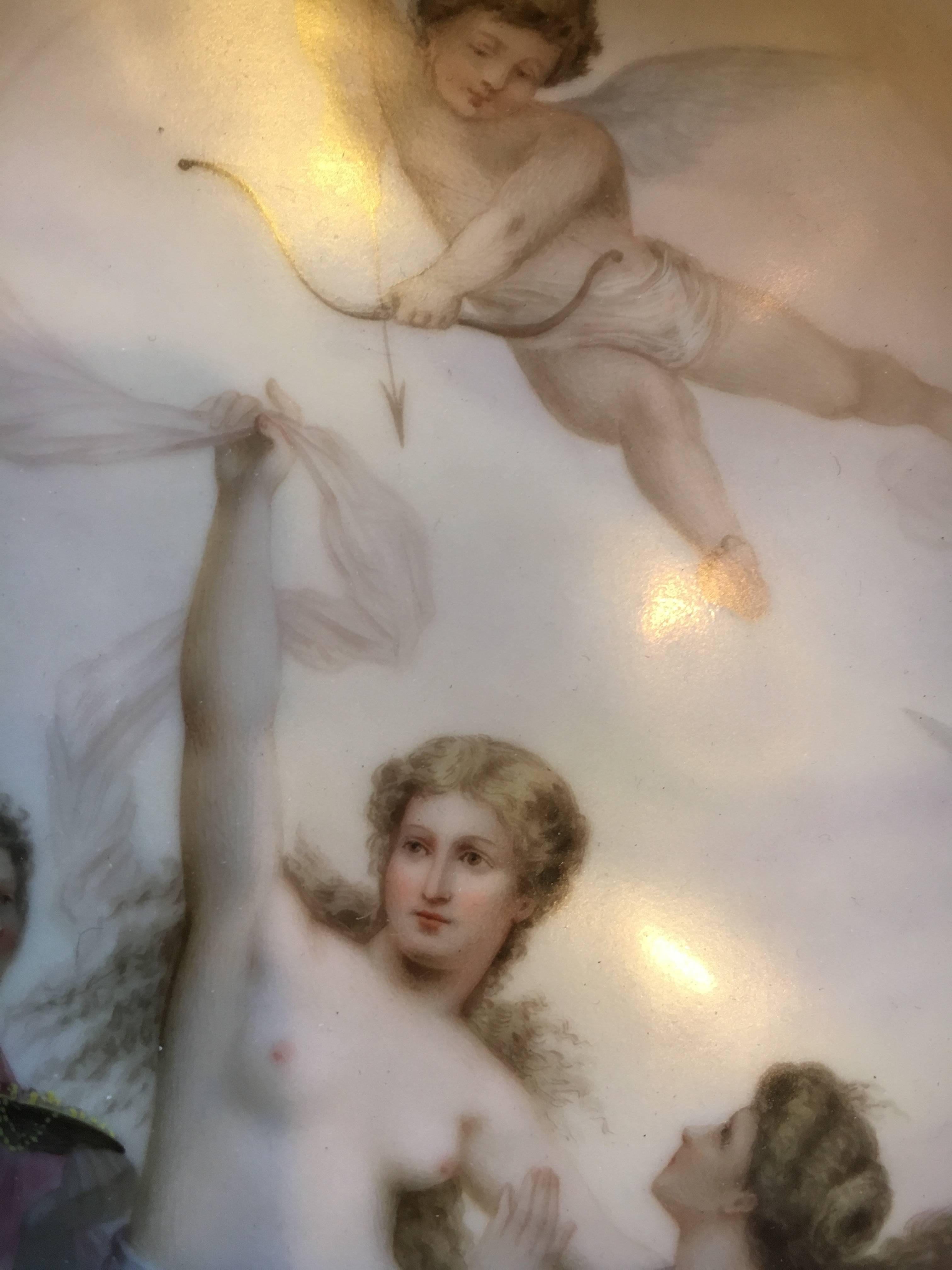 Trimph Der Venus Royal Vienna Teller Gerahmt Signiert und W Bienenstock Markierung im Angebot 1