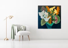 Fantasia floreale tropicale #4 - Natura morta - Dipinto a olio di Marc Zimmerman