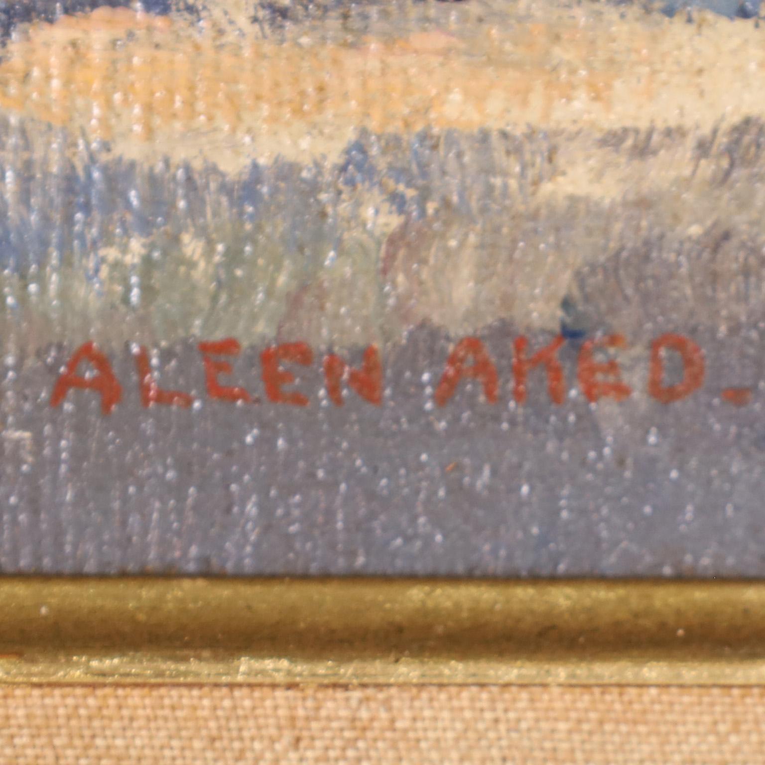 Quadro a olio su tela di Aleen Elizabeth Aked, impressionista tropicale in vendita 5
