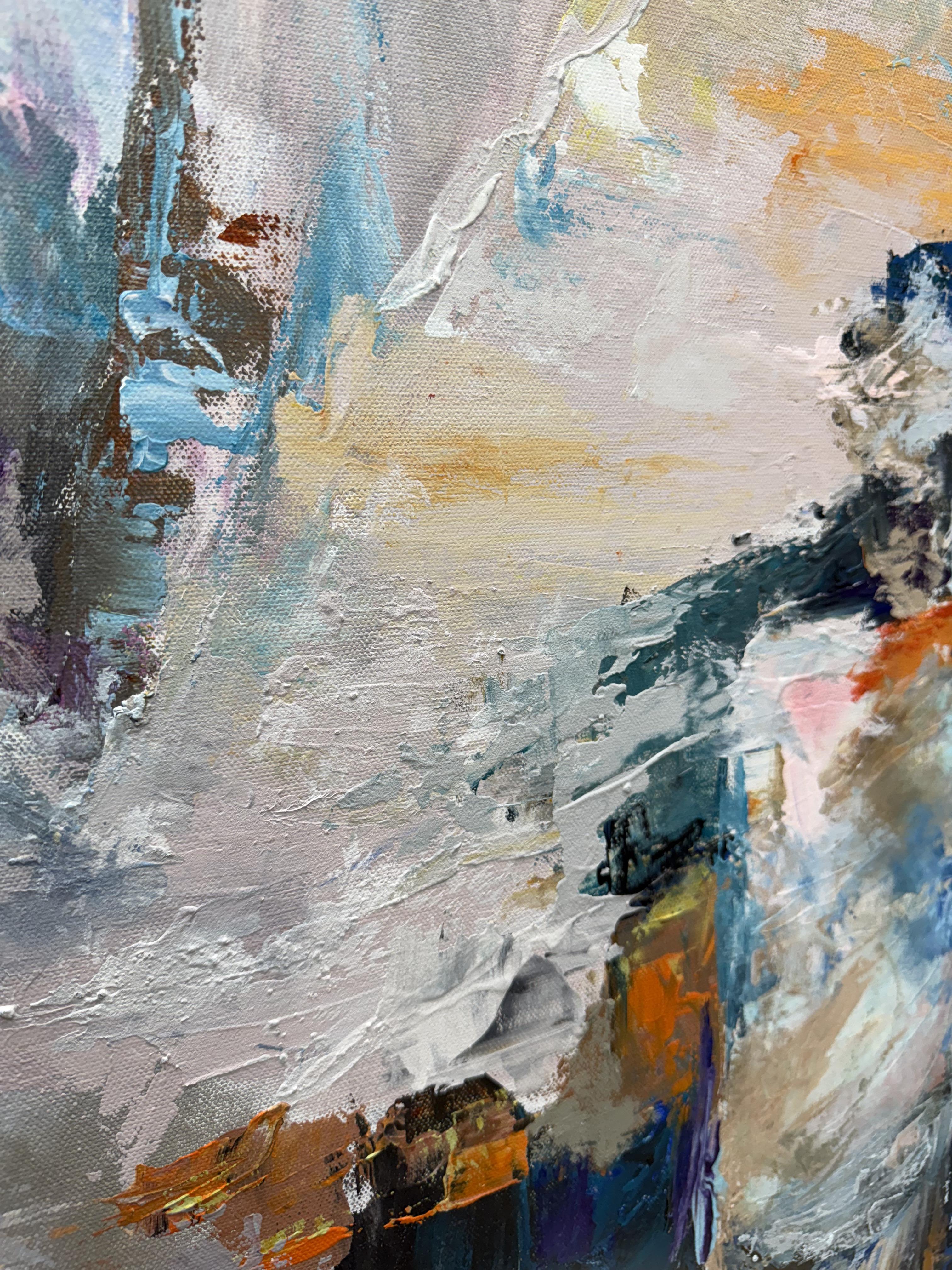 Tsunami - Abstract Painting Grigio di Unknown