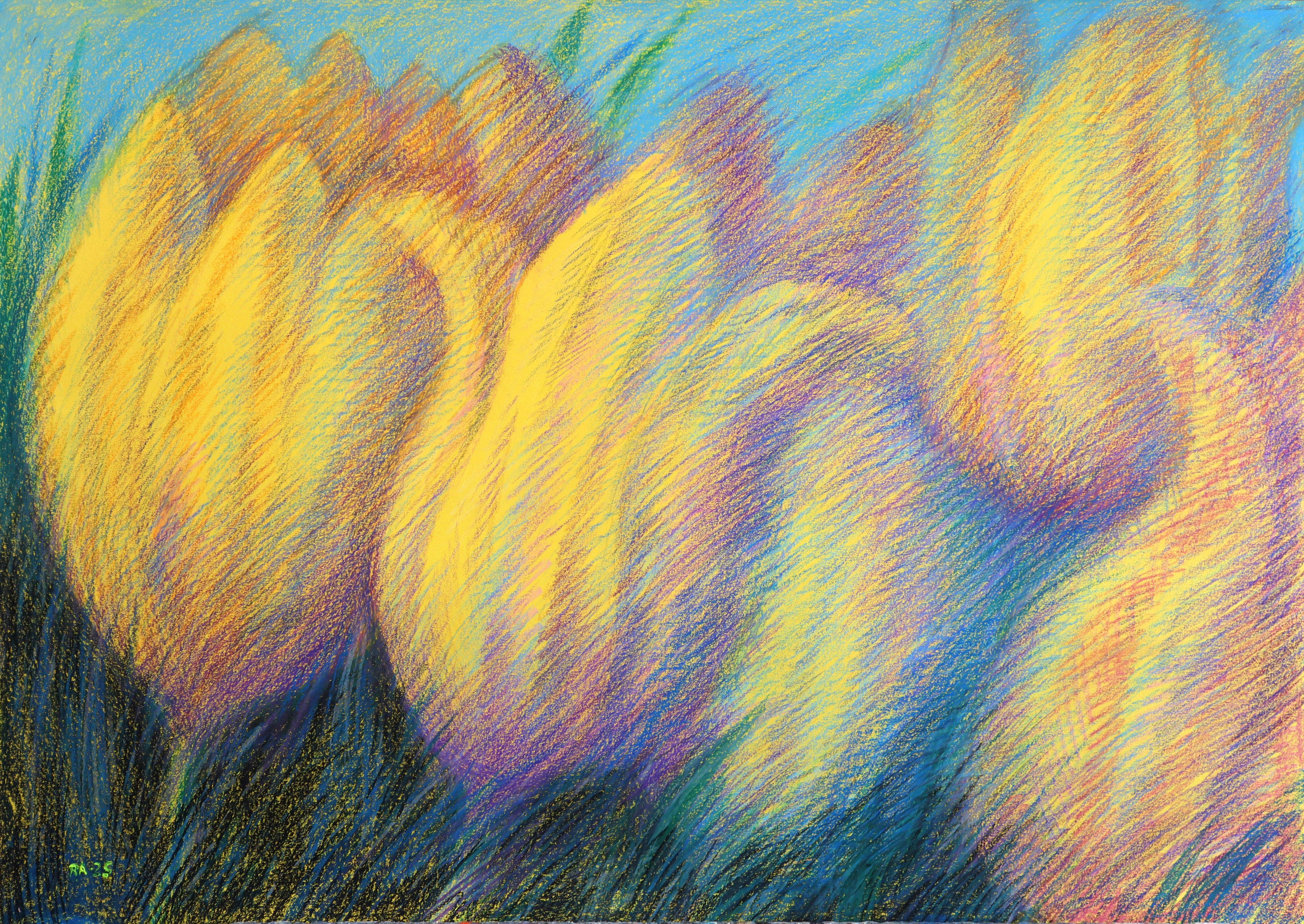 Unknown Abstract Painting - Tulips Yellow 2