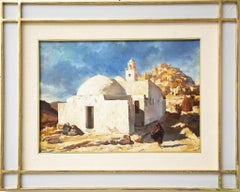 Vintage Tunisian Landscape - Original Oil Painting - 1994