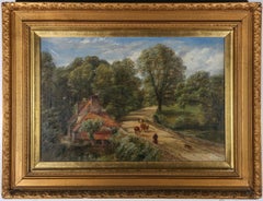 Antique Turn of the Century Oil - Cattle In The Sun