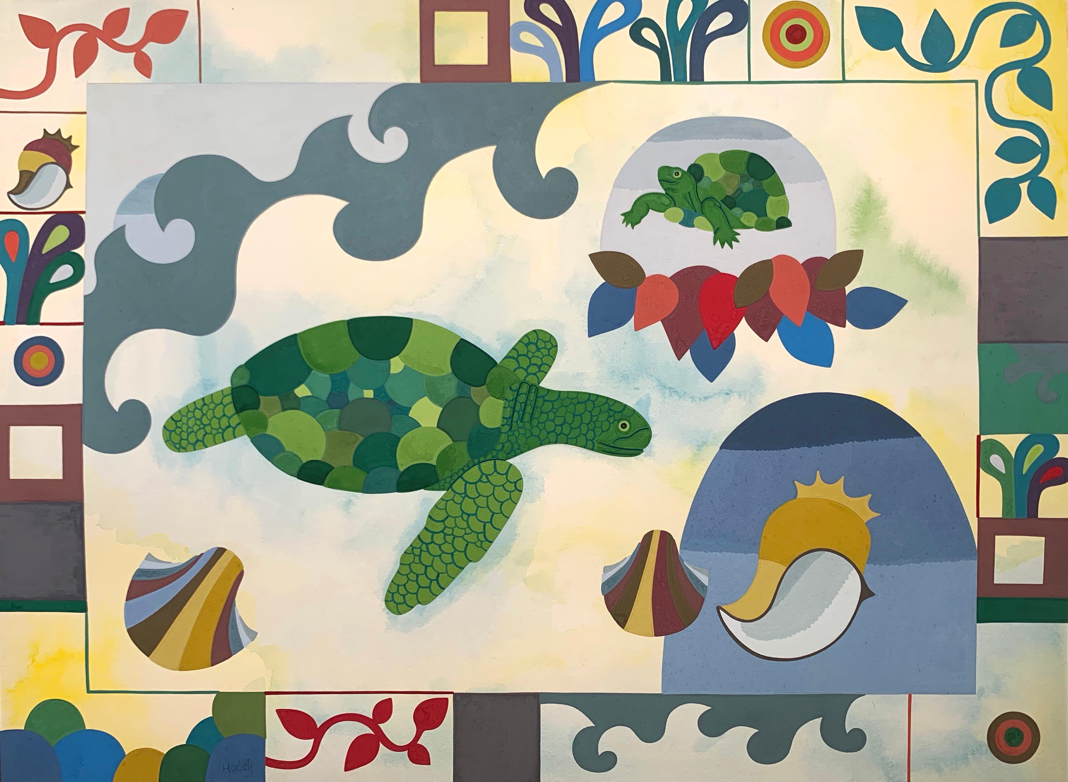 Tortuga (pintura surrealista de nativos americanos comanches)