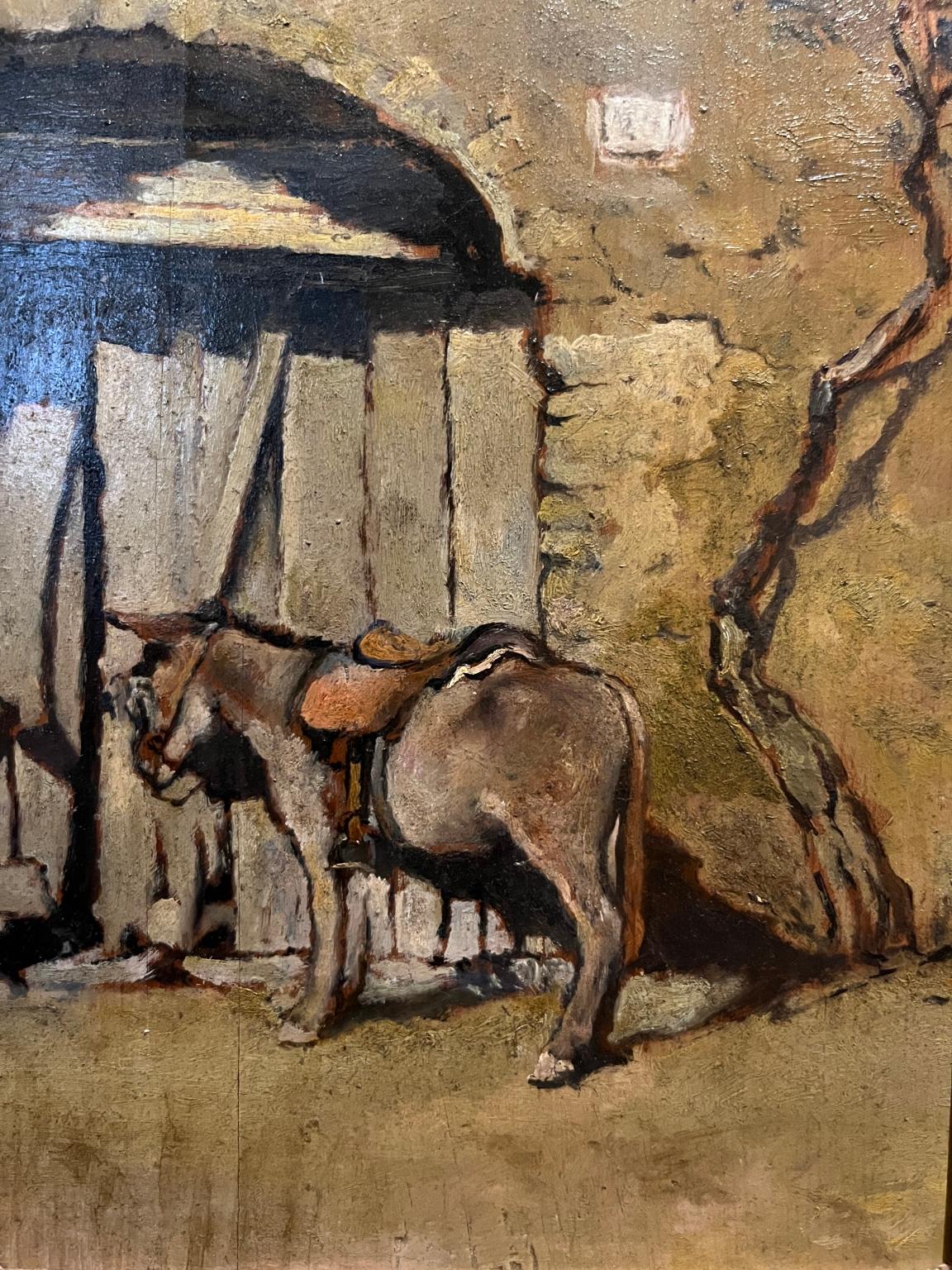 Peinture figurative toscane du 20e siècle, huile sur toile en vente 2