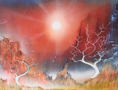Twisted Trees Above the Canyon - Landscape