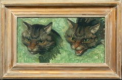 Portrait Of Two Tabby Cats, early 20th Century by Lionel Ellis ARCA (1903-1988)