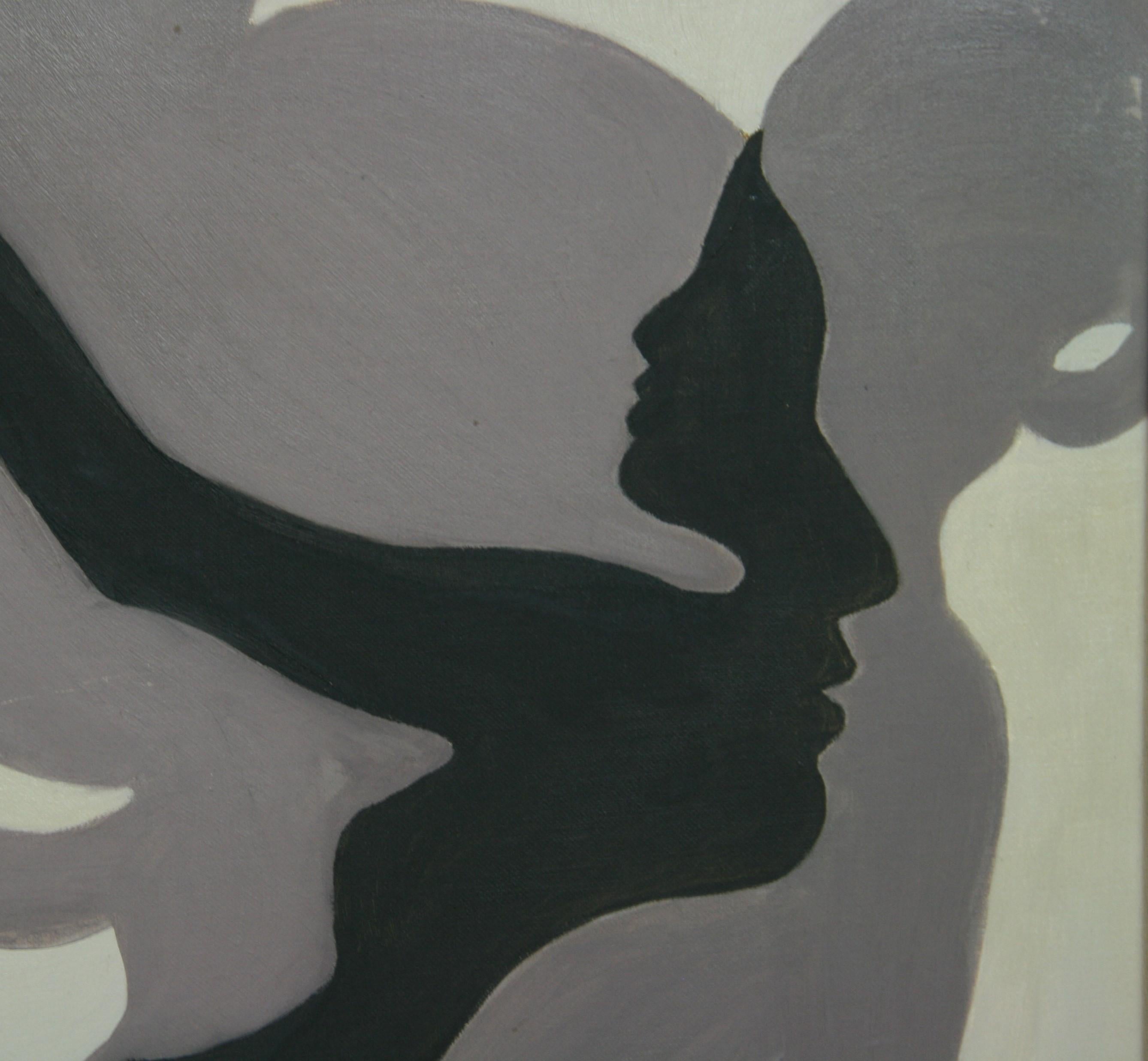 Two Faces of Gemini oil Painting  1986 For Sale 2