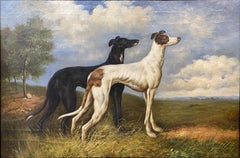 Two Greyhound Dogs