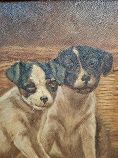 “Two Puppies” in the Style of Thomas Dalton Beaumont