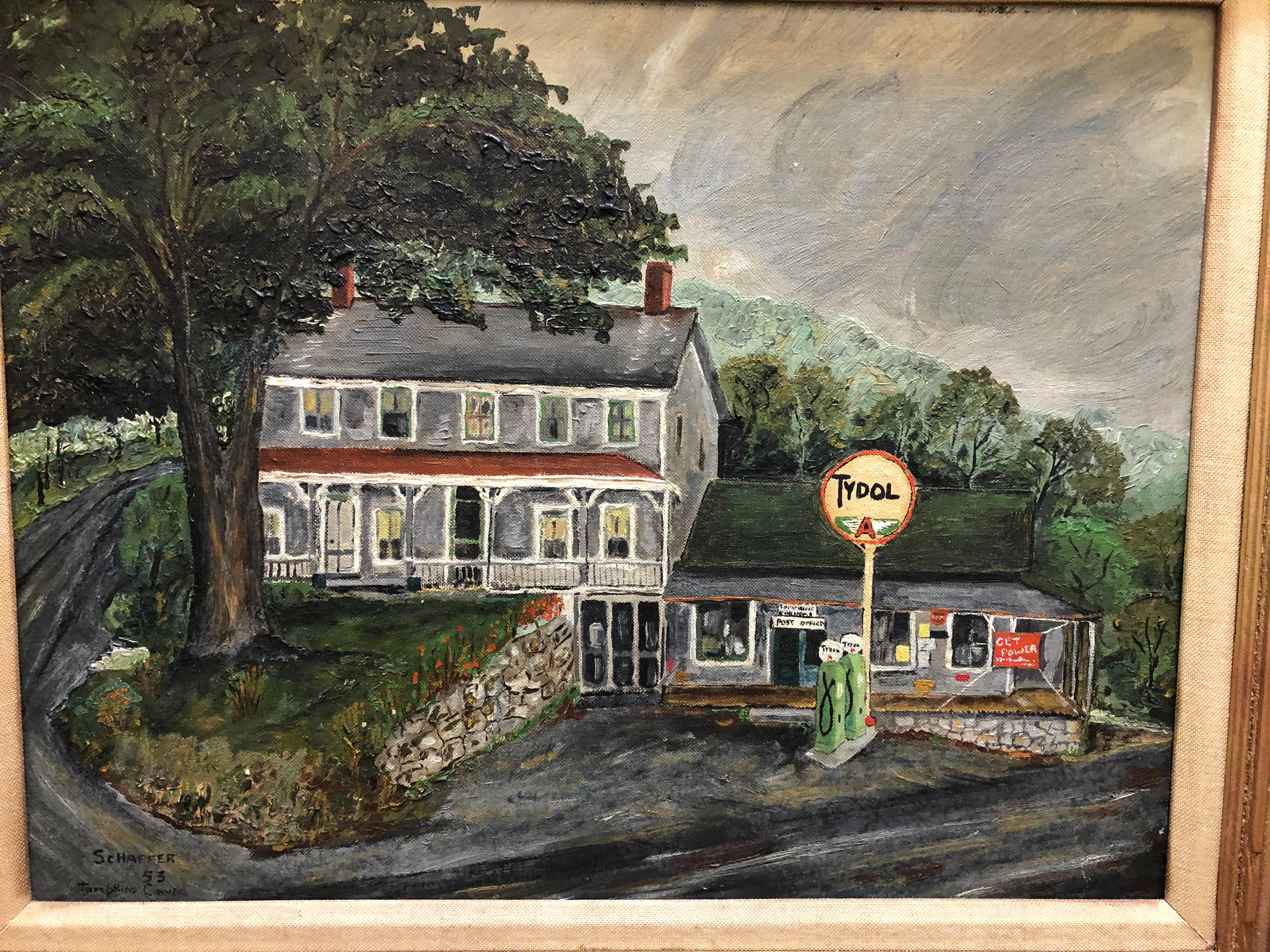  Tompkins Corner New York 1953 - Painting by Unknown