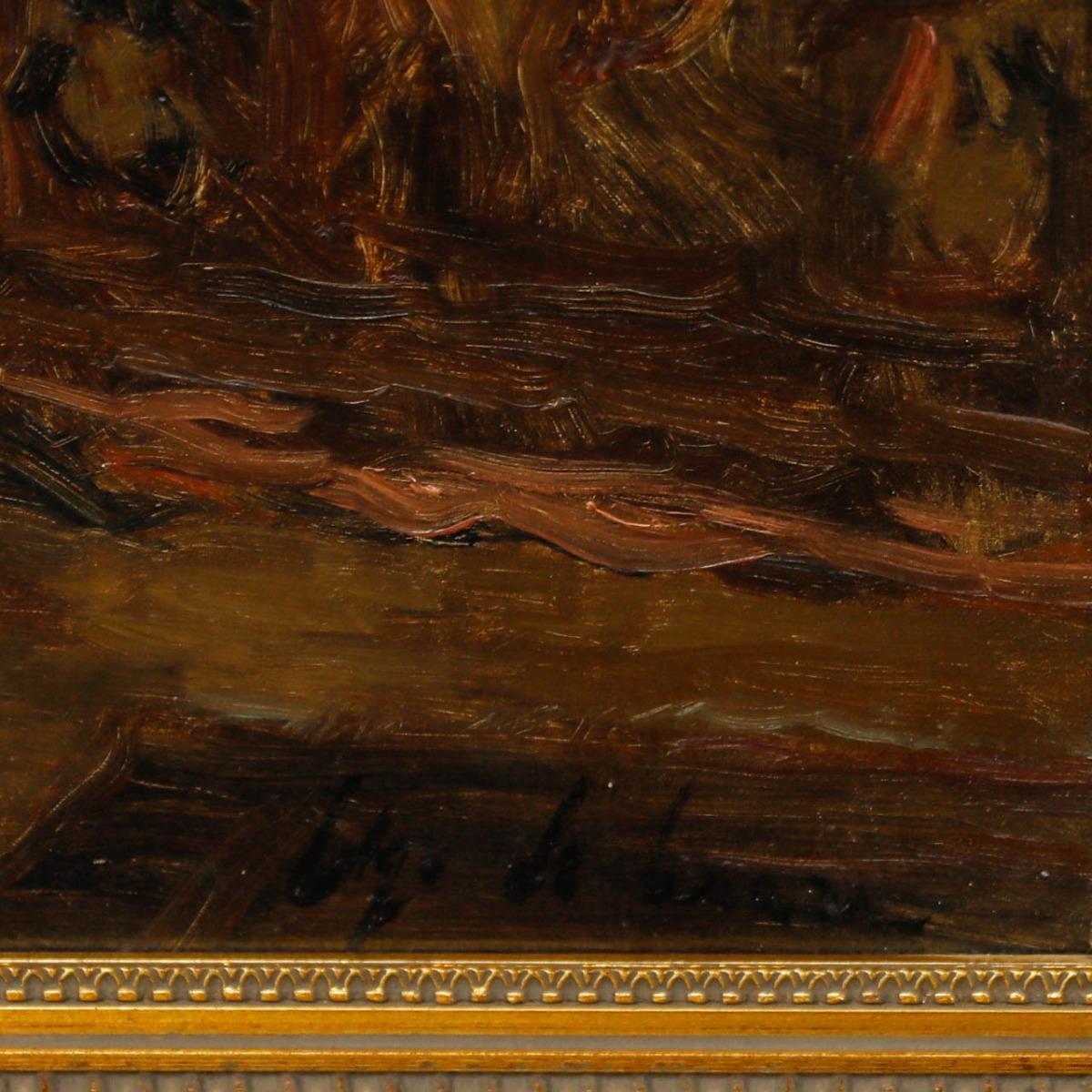 Ugo de Cesar (nato nel 1950) - Olio del XX secolo, Accendere il calendario dell'Avvento in vendita 1