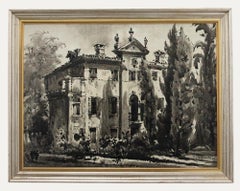 Ugo Stefanutti (1924 -2004) - Framed Mid 20th Century Oil, Villa Allegri
