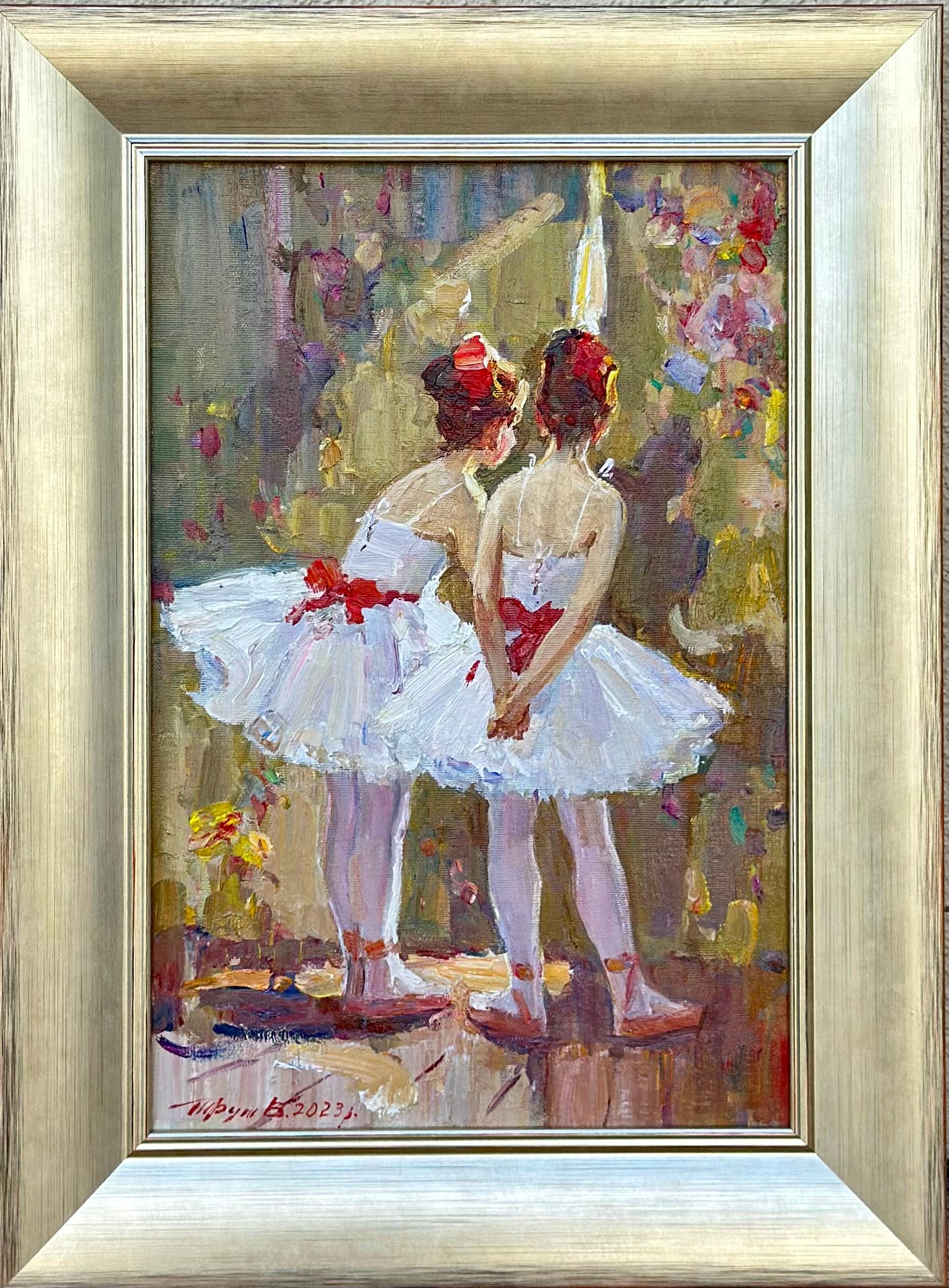 Un apercu rapide - A quick peek - Painting by Vladimir Trush