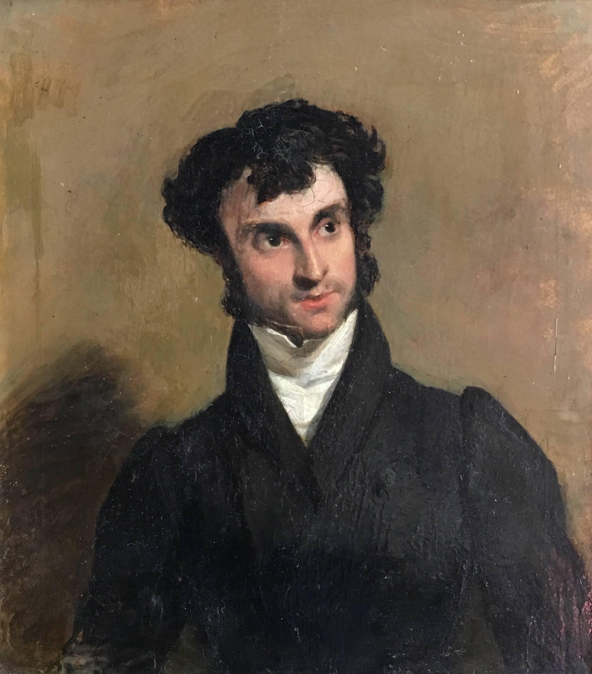 Unknown Portrait Painting - Uncle Harry Halton, Fine Georgian English Portrait 