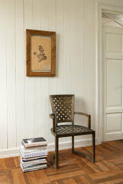 Ensemble unique de présentoirs d'herbier français vintage, fleurs pressées