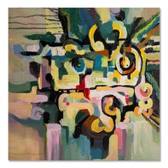 Unknown Abstract Original Oil On Canvas "Untitled"