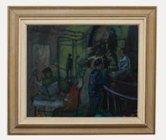 Uno Bornemark - Framed Mid 20th Century Oil, Dinner Reservations