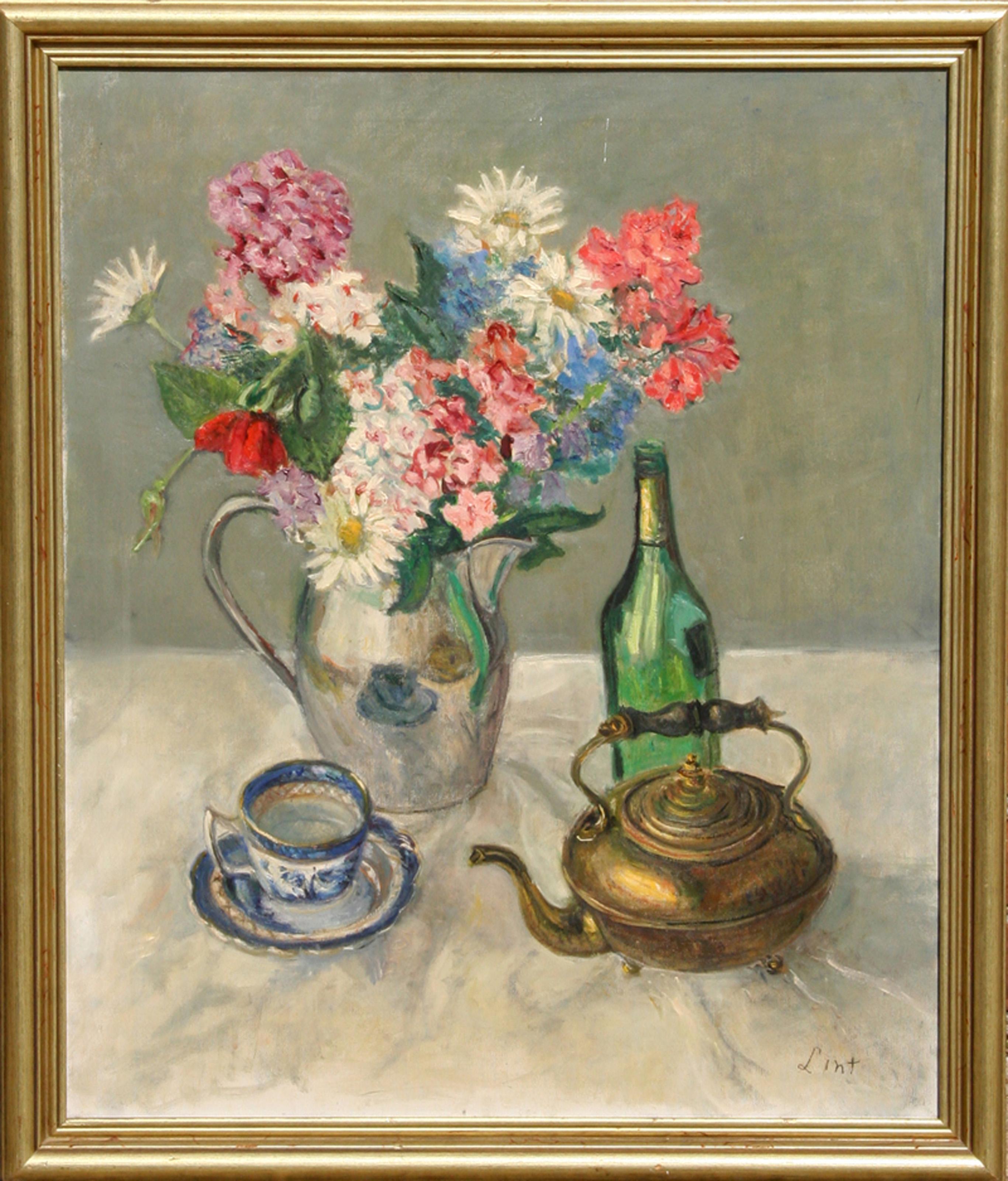  Adela Smith Lintelmann, Americana (1902 - 1996) - Senza titolo 10, Medium: Olio su tela, Dimensioni: 24 in. x 20 in. (60.96 cm x 50.8 cm), Dimensioni cornice: 26 x 22.5 pollici 