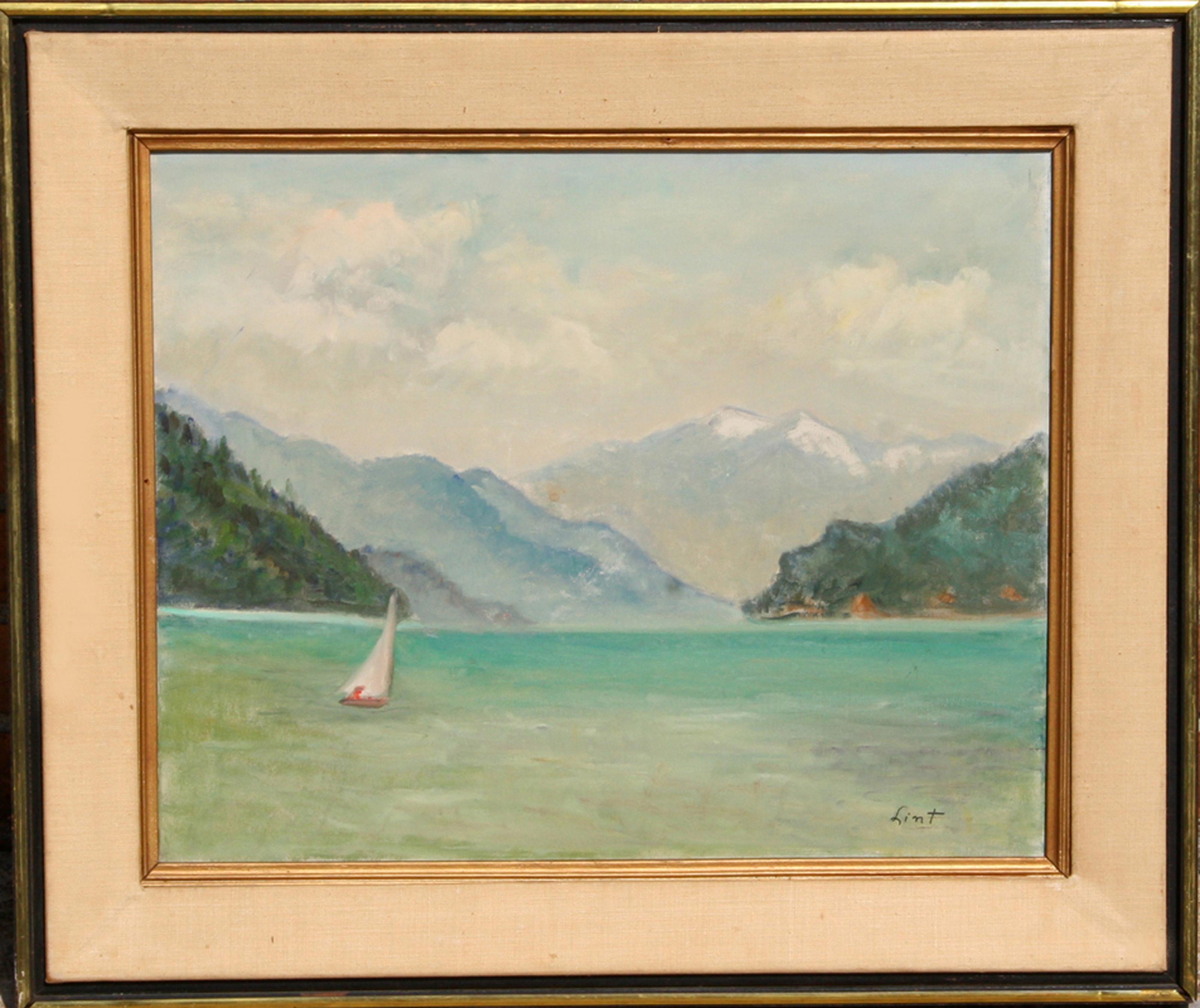  Adela Smith Lintelmann, Estadounidense (1902 - 1996) - sin título 12, Medio: Óleo sobre lienzo, Tamaño: 40,64 cm x 50,8 cm (16 pulg. x 20 pulg.), Tamaño del marco: 22 x 26 pulg. 