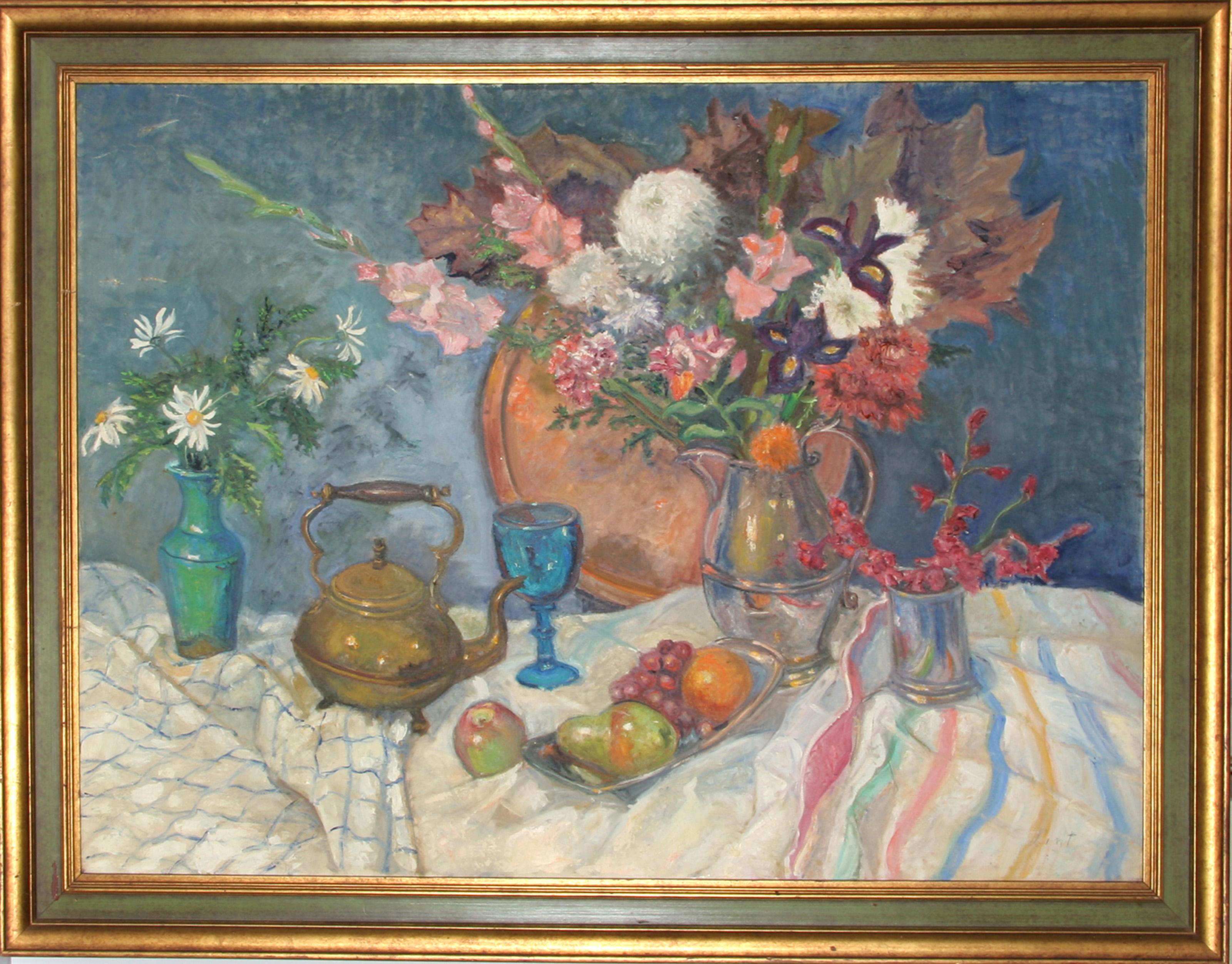 Untitled - 32, Impressionist Still Life Oil Painting by Adela Smith Lintelmann