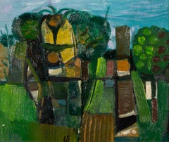 Untitled 34, Oil on Board Painting by Laurence Scarfe, 1969