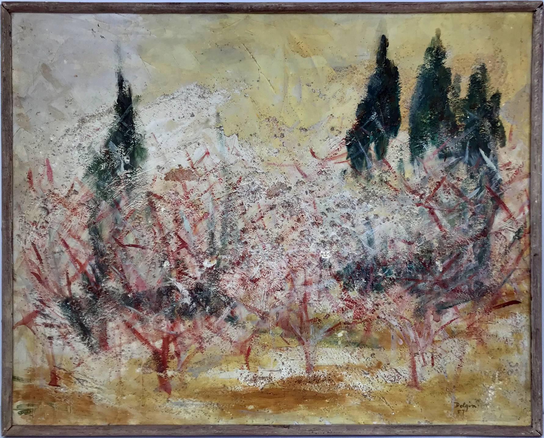 Untitled (Autumnal Landscape in Ochre, Red, Green)