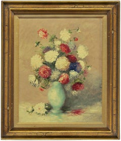Untitled (Bouquet of Flowers in a Blue Vase)