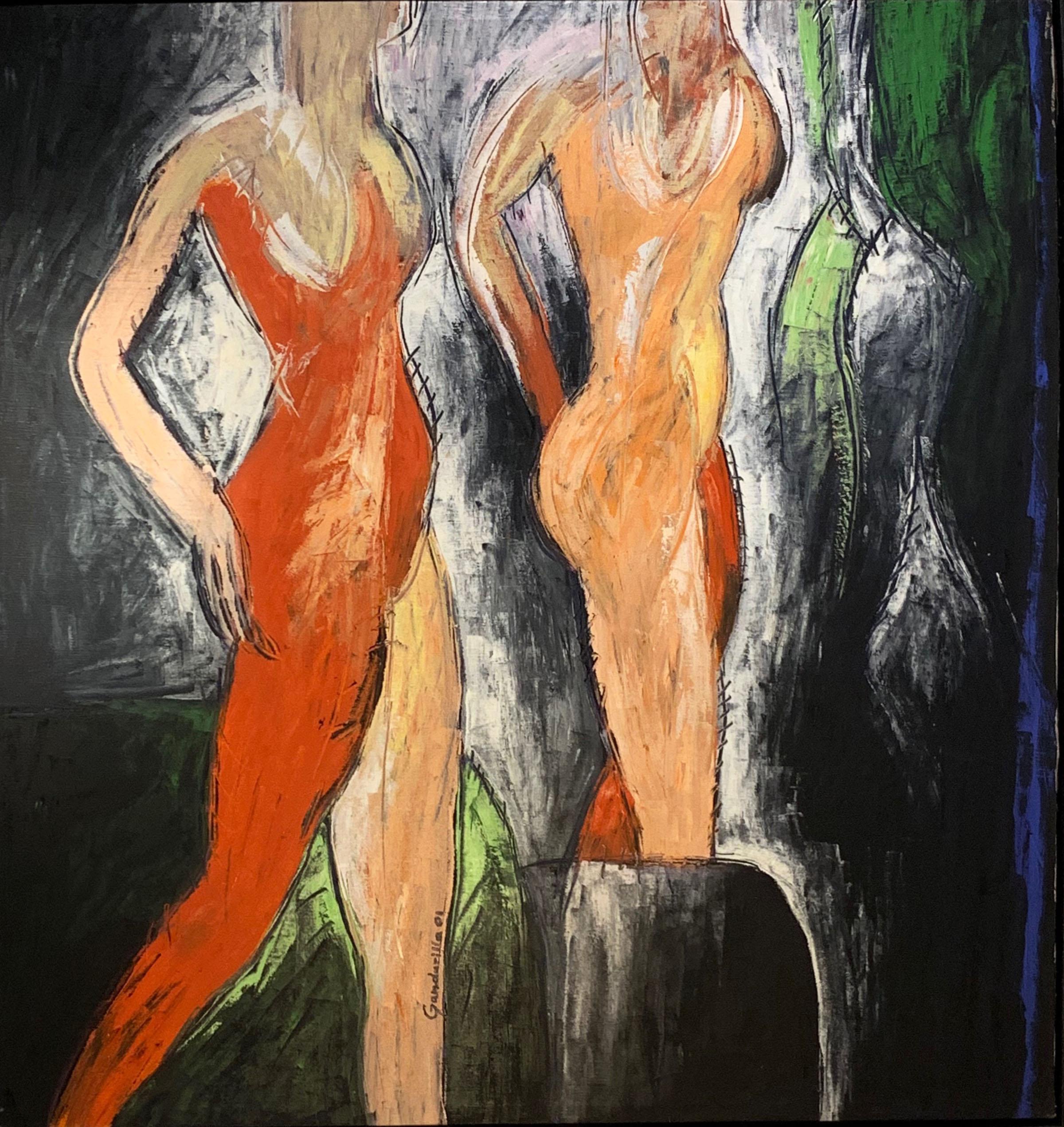 Figurative Painting di Unknown - Senza titolo