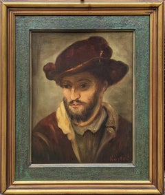 Vintage Portait of a Man, Oil Painting