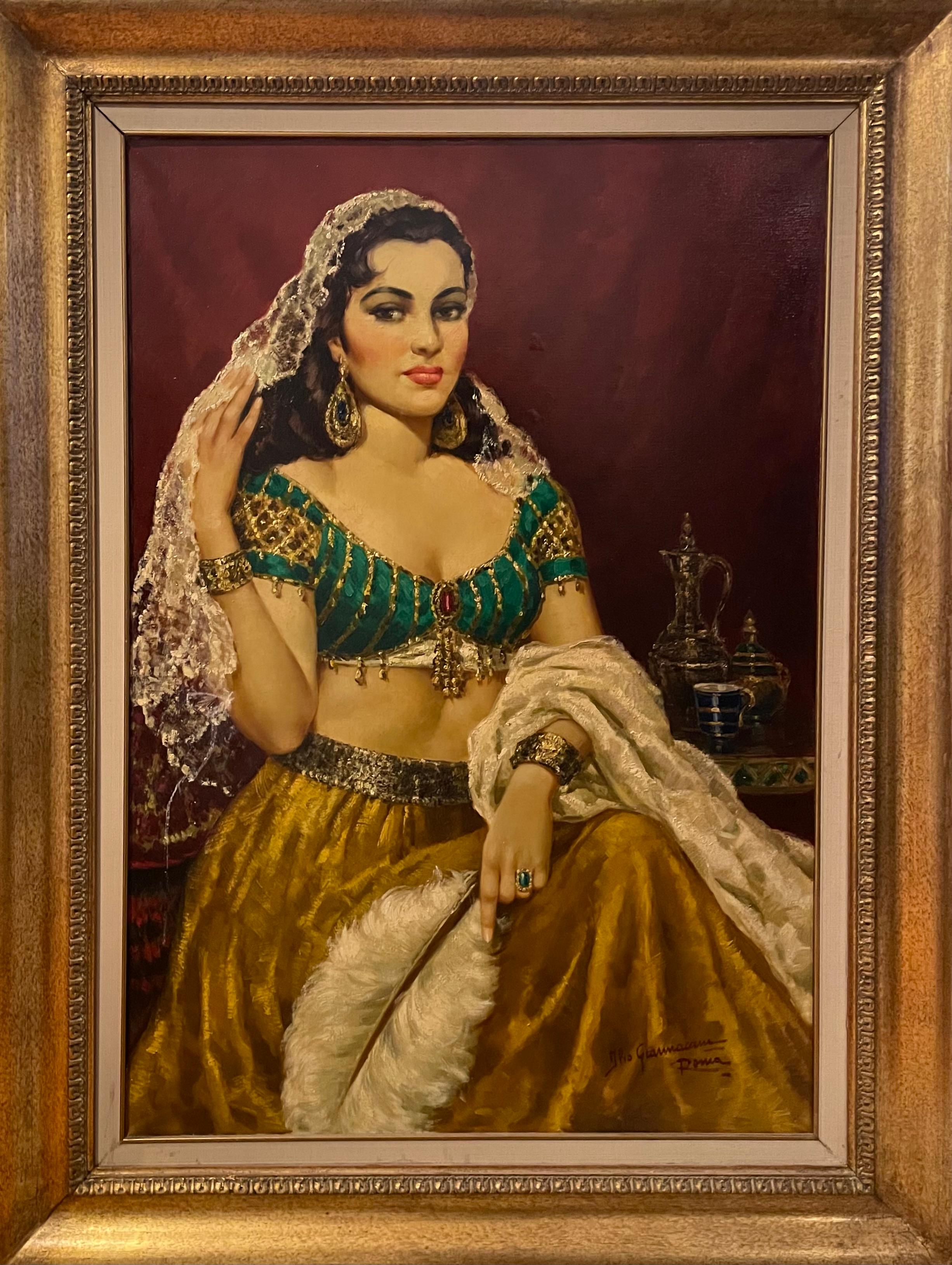 Untitled (Portrait of a Belly Dancer) - Painting by Unknown