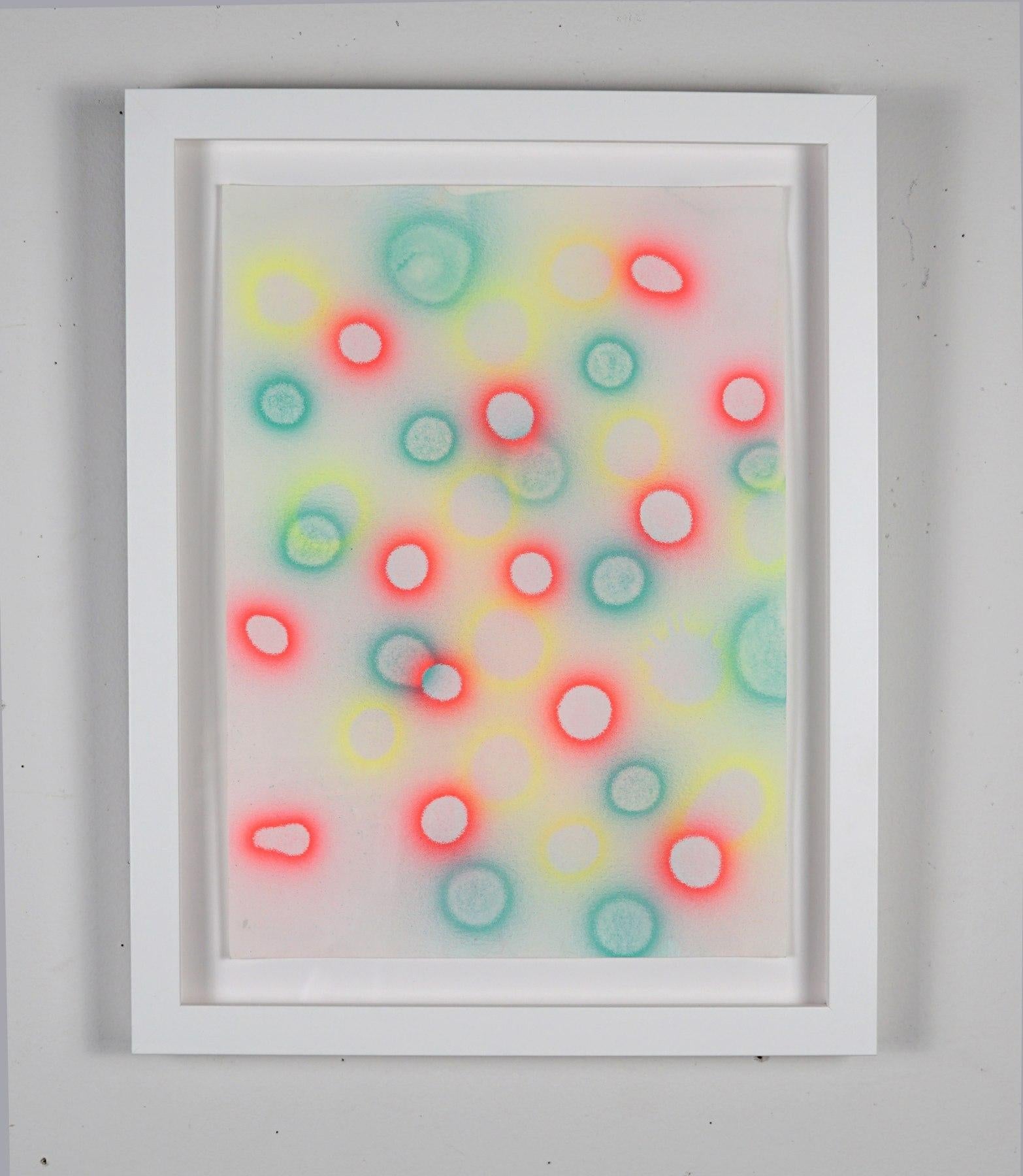 Untitled (Spots), Airbrush on Paper Painting by Alex Blau, 2019