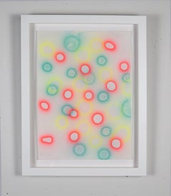 Untitled (Spots), Airbrush on Paper Painting by Alex Blau, 2019