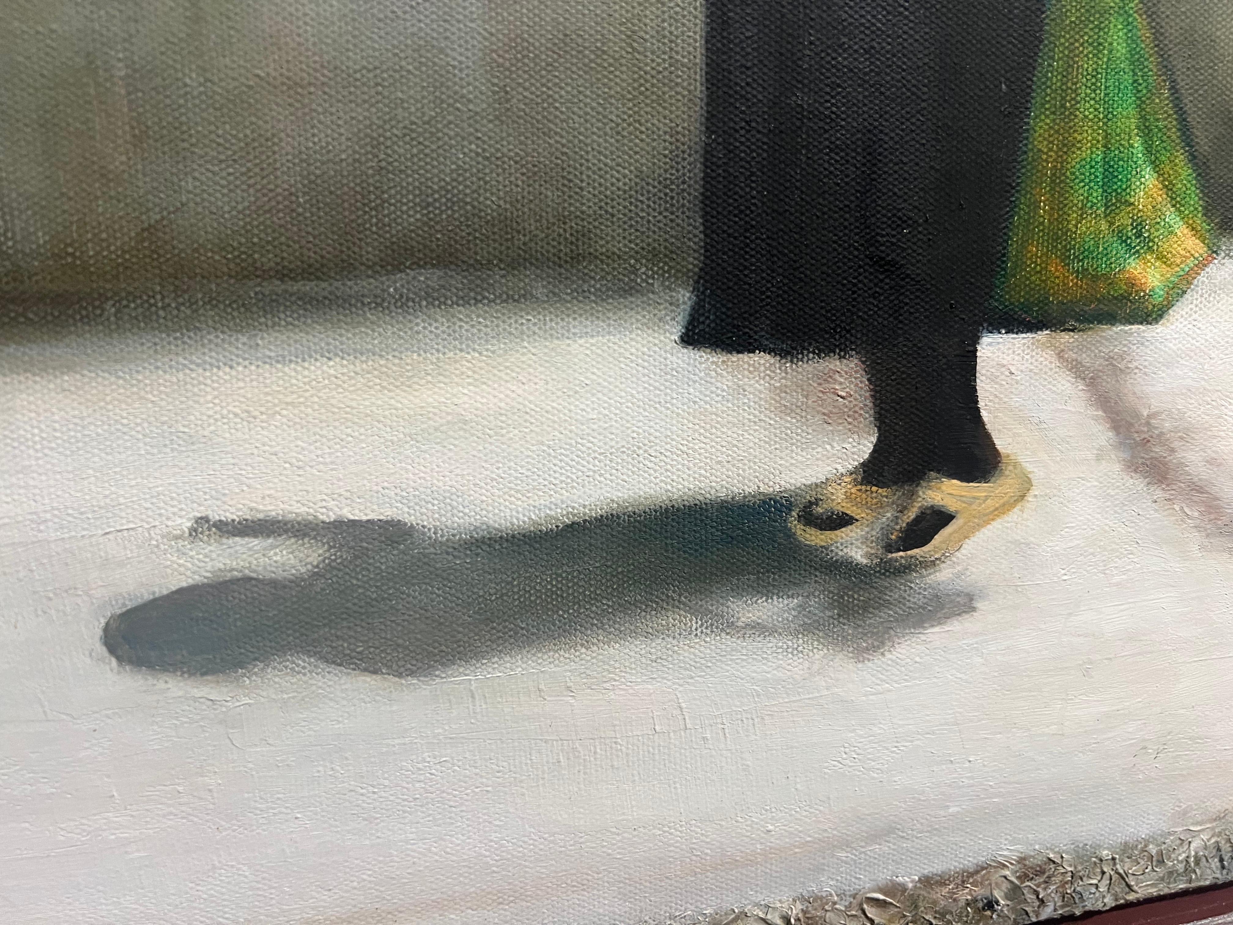 Ohne Titel, Frau, die im Freien geht, Wäsche geht in die Wäsche im Angebot 2