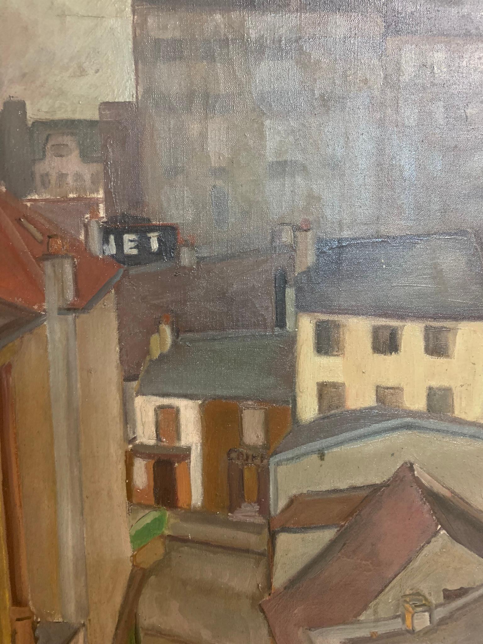 Silencio urbano entre los tejados de París, circa 1920-1930, 100 X 81 Cm en venta 8