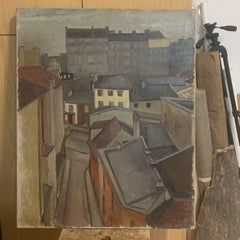 Urban Silence Among The Rooftops Of Paris, Circa 1920-1930, 100 X 81 Cm